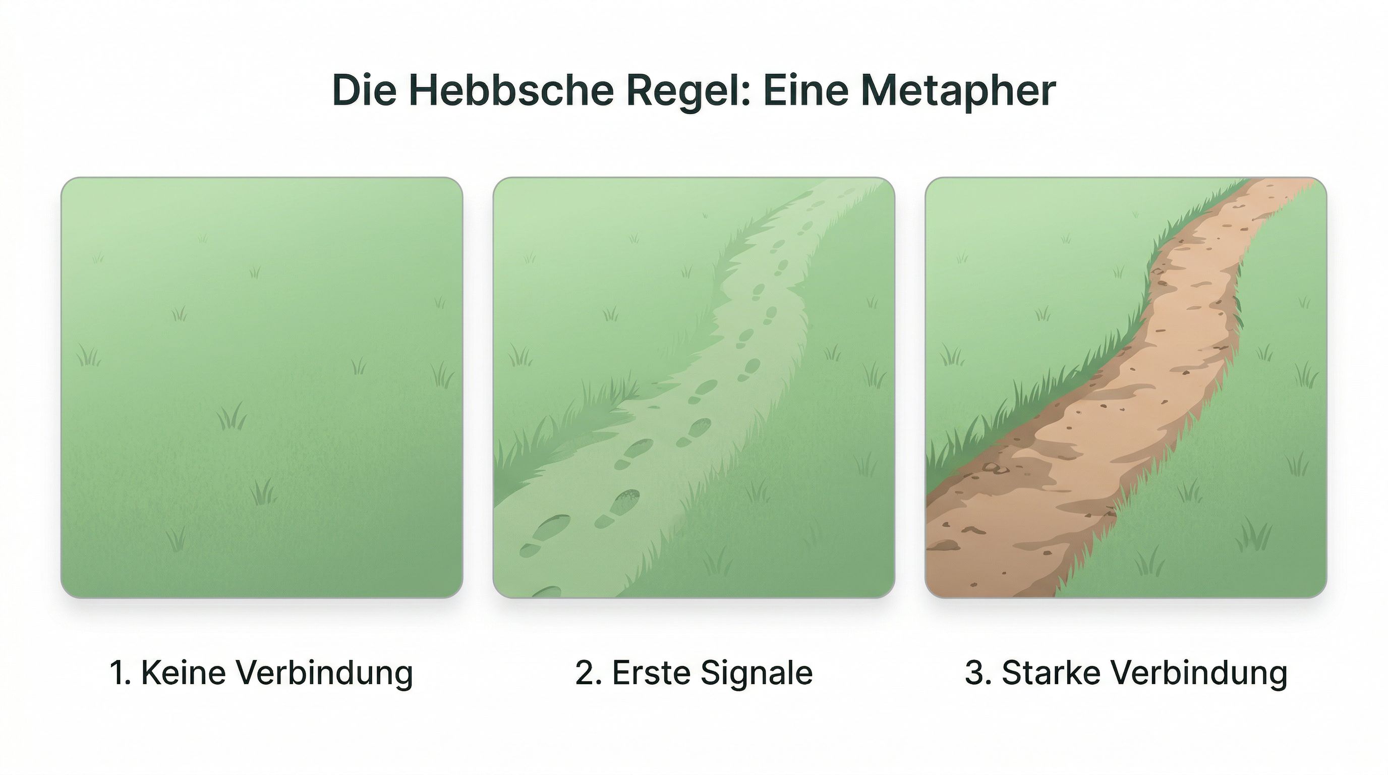 Wiesenpfad als Metapher für neuronale Verbindungen